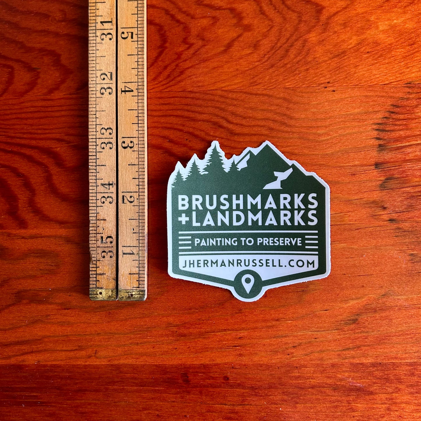 Brushmarks + Landmarks Donation Sticker