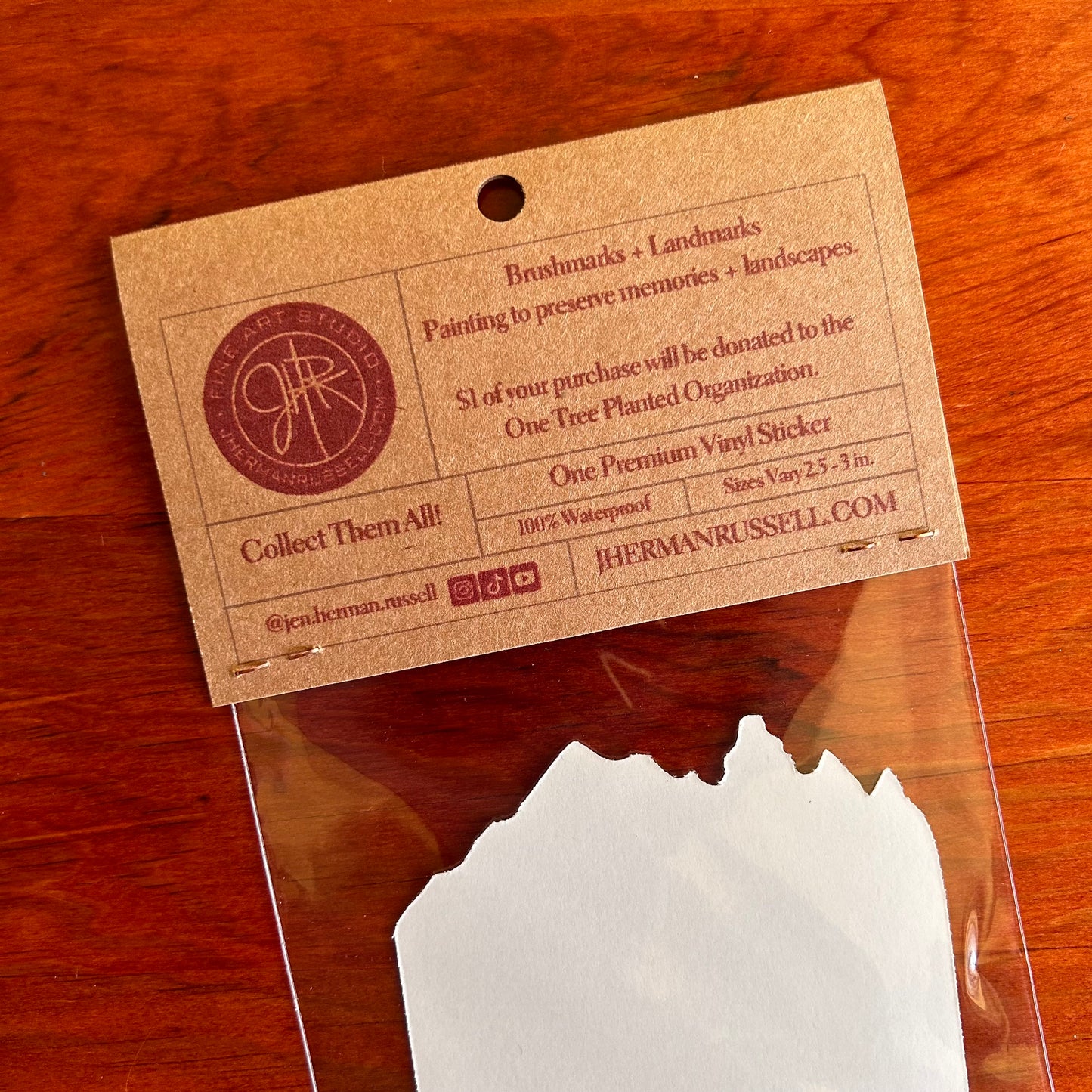 Brushmarks + Landmarks Donation Sticker