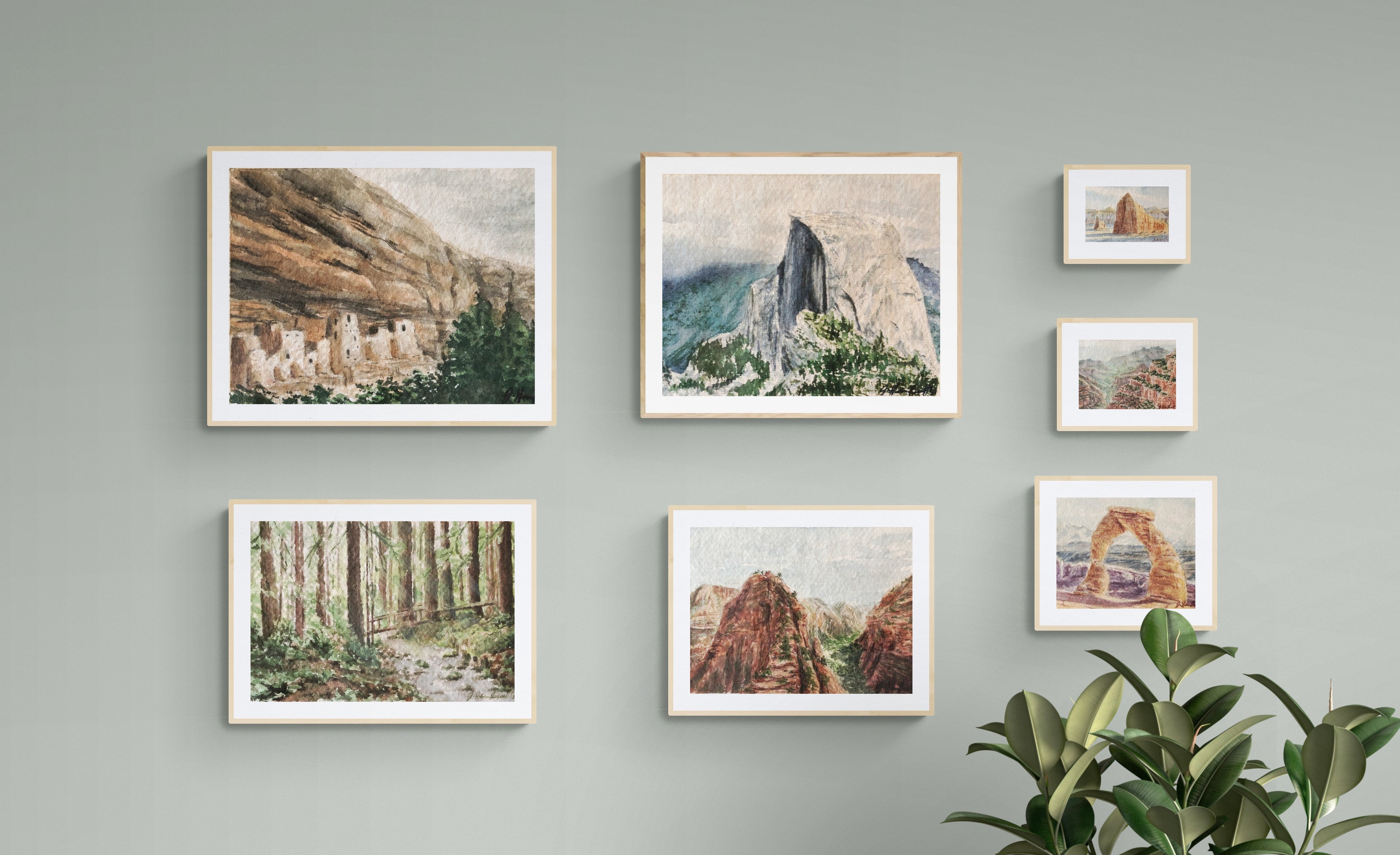 Watercolor Landscape Paintings and Prints by J Herman Russell Studio