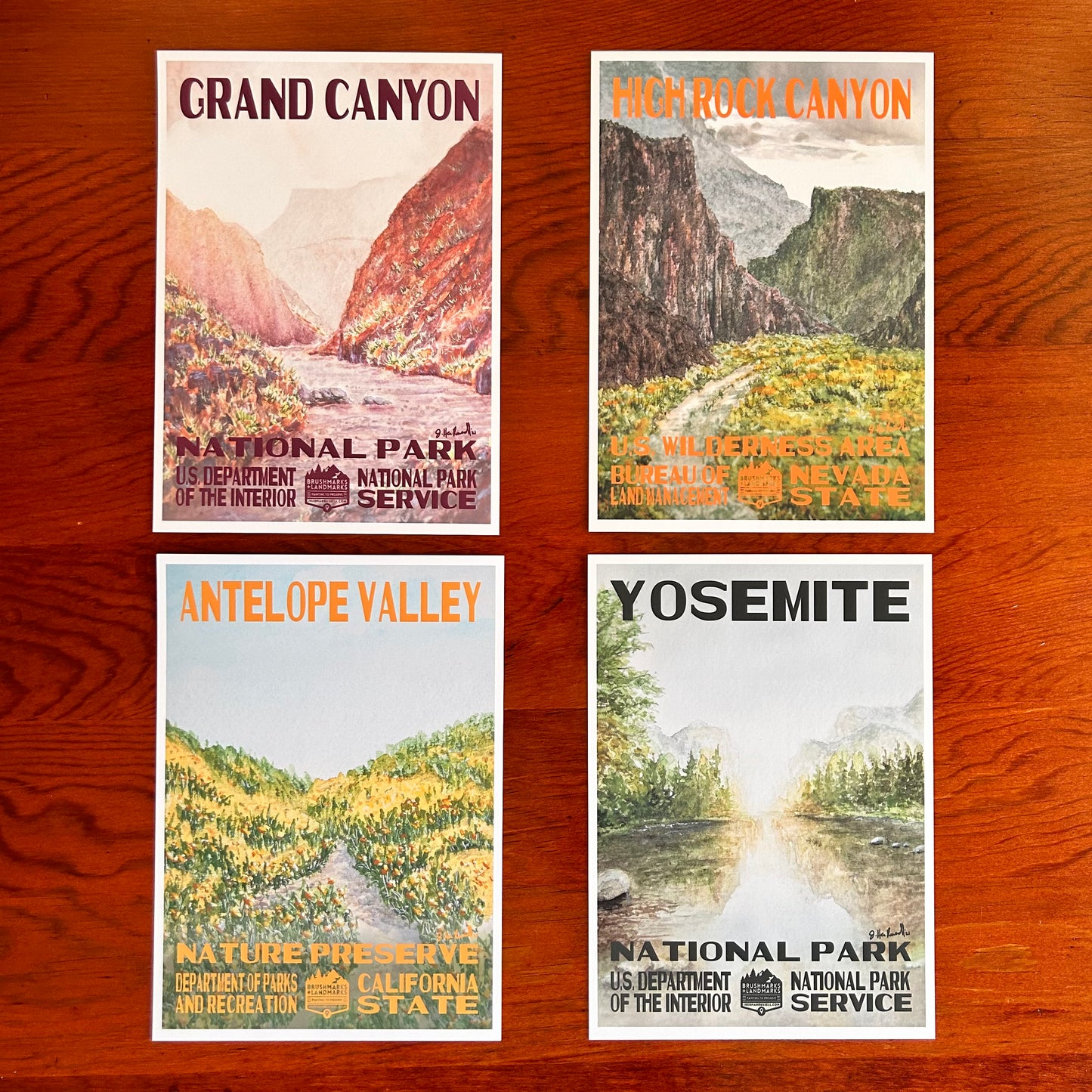 National Park + Landmark Postcard Set No.1 (4pk)