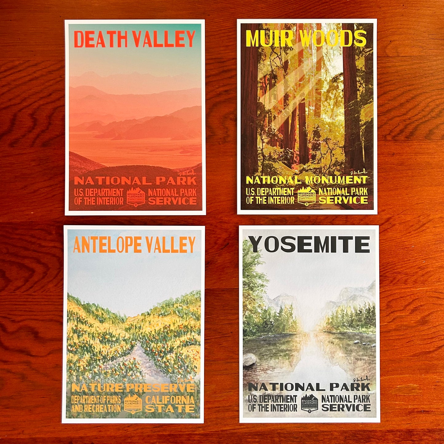 California Park + Landmark Postcard Set No.1 (4pk)