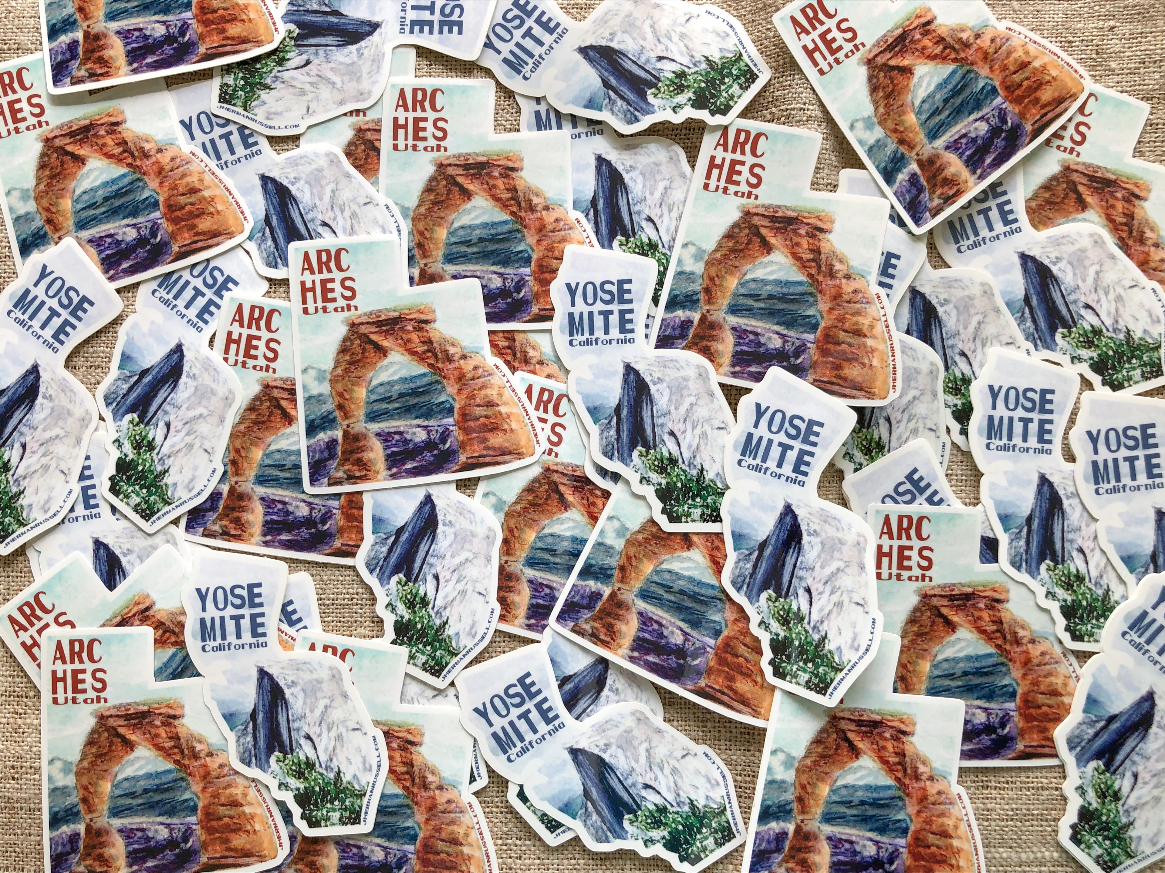 National Park sticker collection by jhermanrussell.com